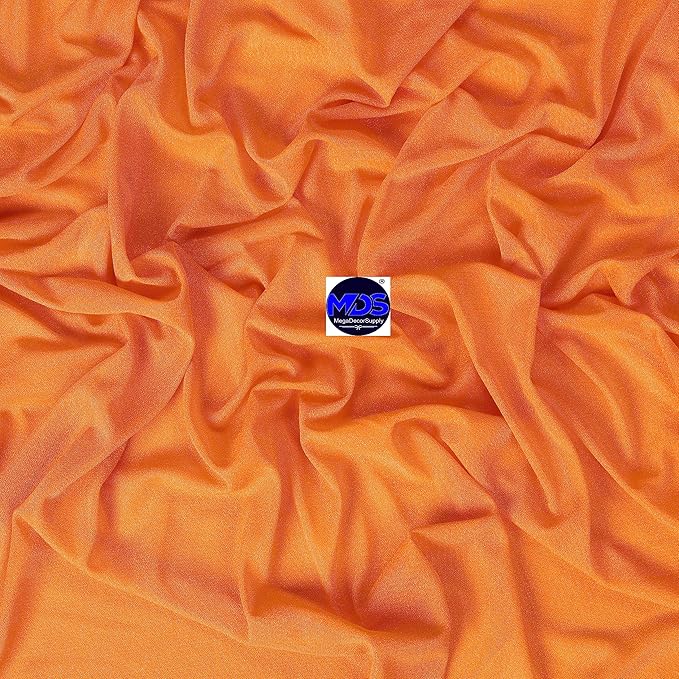 MDS Halloween Chiffon Draping Fabric - 1 Panel, 30" Wide x 30ft Long - Sheer Spooky Arbor & Canopy Drapery for Haunted House Backdrops, Party Ceilings, DIY Costumes & Themed Events - Orange