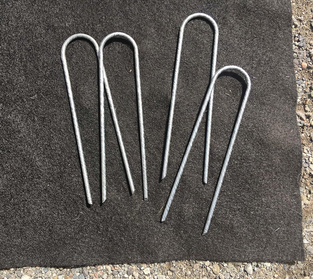 Sandbaggy Galvanized 6-Inch Landscape Staples ~ 9 Gauge Steel - Fabric Pins, Garden Earth Stakes, Ground Cover, Fence Anchors, Lawn Nails ~ Trusted by Organic Farmers Across The USA (1,000 Staples)