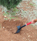 TABOR TOOLS Shovel with Rounded Blade and Comfortable D Grip 31 Inch Fiberglass Handle, Digging Spade. J201A. (D Handle, Round Blade)
